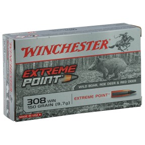 Balle de chasse grand gibier WINCHESTER - cal.308 Win - ogive Extreme Point - boite de 20 - 150 GR - 9.72 g