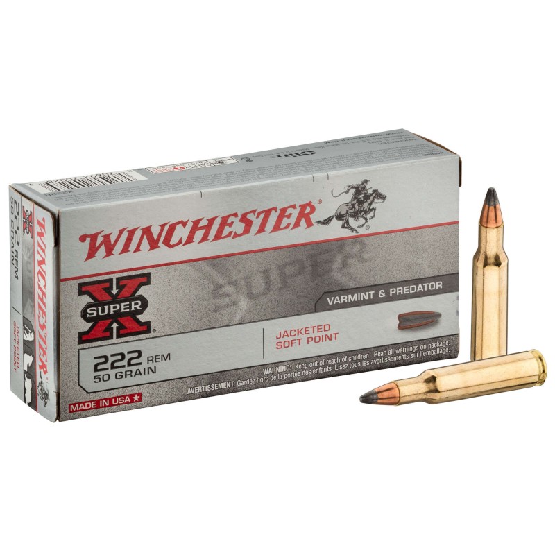 Balle de chasse grand gibier WINCHESTER - cal.222 Rem - boite de 20 - 50 GR - 3.24 g