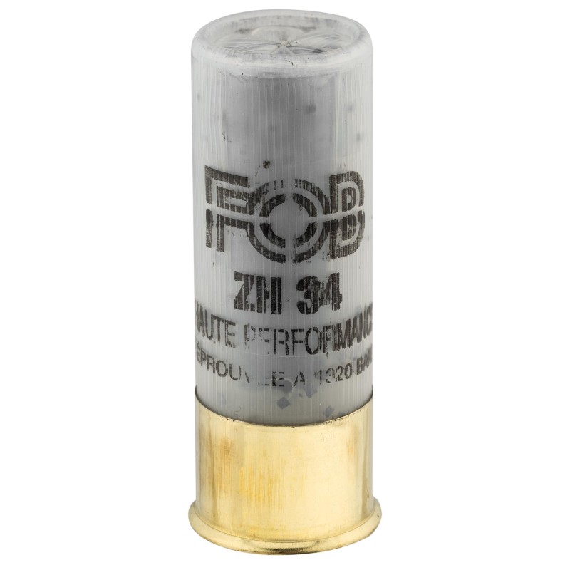 Cartouche de chasse FOB ZH 34 HP acier haute performance - cal.12/70 - boite de 25 - N° de plomb 5 - 34 g