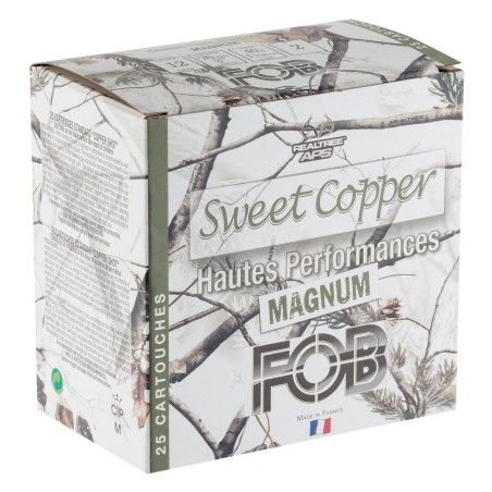 Cartouche de chasse FOB Sweet copper magnum - cal.12/76 - boite de 25 - N° de plomb 2 - 40 g