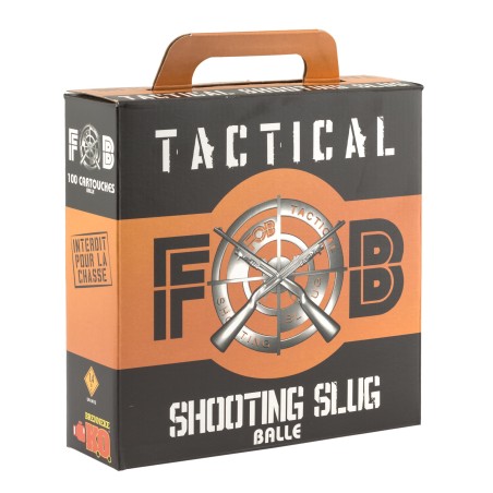 Cartouche de chasse FOB Slug tactical - cal.12/67 - boite de 100 - N° de plomb balle - 28 g