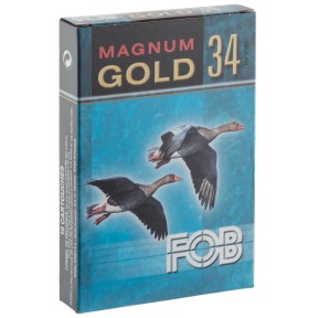 Cartouche de chasse FOB Gold 34 magnum- cal.20/76 - boite de 10 - N° de plomb 4 - 34 g