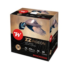 Cartouche de chasse WINCHESTER ZZ Pigeon - cal.12/70 - boite de 25 - N° de plomb 4 - 36 g