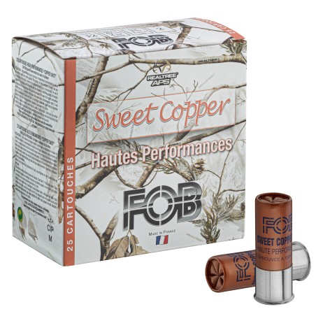 Cartouche de chasse FOB Écologiques sweet copper - cal.12/70 - boite de 25 - N° de plomb 6 - 34 g