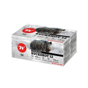 Cartouche de chasse WINCHESTER Buckshot - cal.12/70 - boite de 10 - N° de plomb chevrotines - 30.5 g