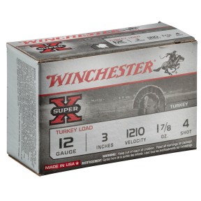 Cartouche de chasse WINCHESTER Super X Turkey - cal.12/76 - boite de 10 - N° de plomb 4 - 53 g