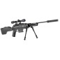 Pack carabine à air comprimé BLACK OPS Sniper + lunette 4x32 + bipied - cal.4.5 mm - 10 J - canon 45 cm - 1 coup