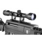 Pack carabine à air comprimé BLACK OPS Sniper + lunette 4x32 + bipied - cal.4.5 mm - 7.5 J - canon 45 cm - 1 coup