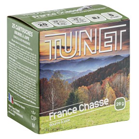 Cartouche de chasse TUNET France chasse - cal.20/70 - boite de 25 - n° de plomb 5