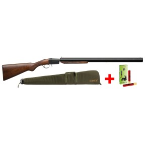 Fusil de chasse mono-coup YILDIZ pack fourreau et 1 boite de 10 cartouche .410 - 1 coup + canon 71 cm